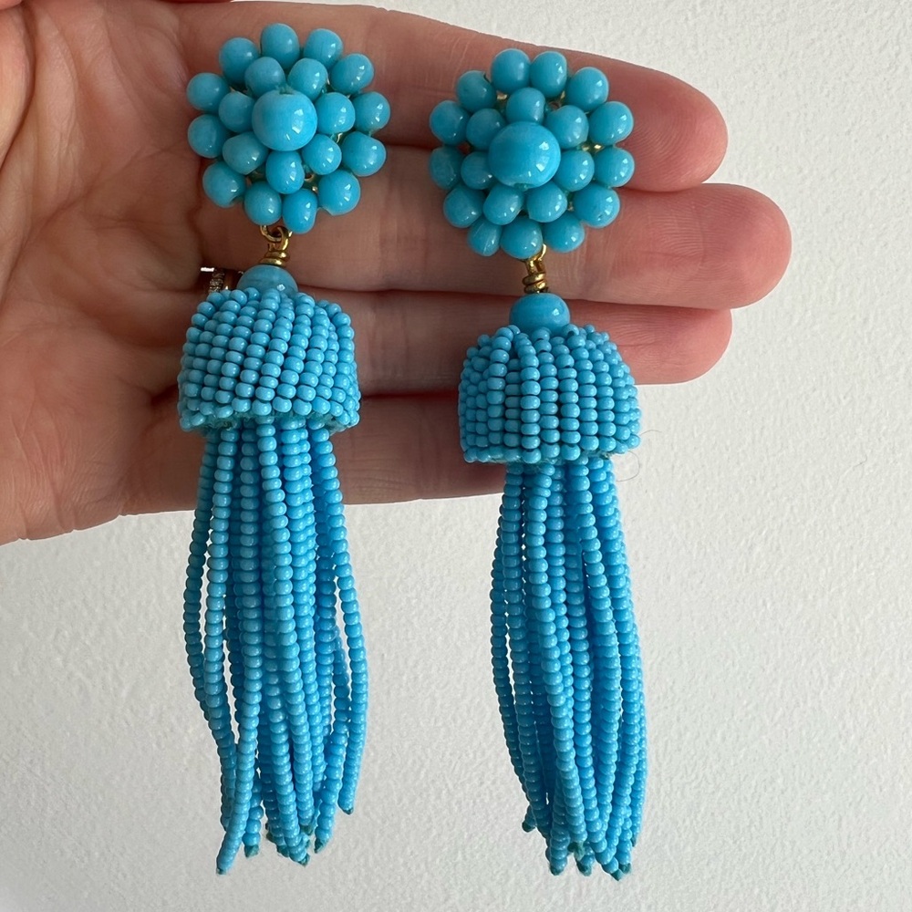 Lisa Lerch Tassel Earrings, Turquoise